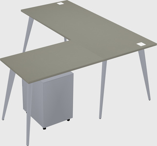 Modern l-shaped office desk