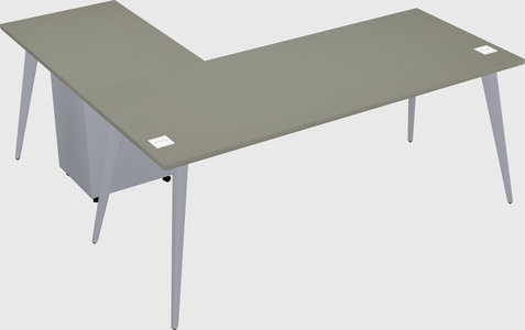 Modern l-shaped office desk