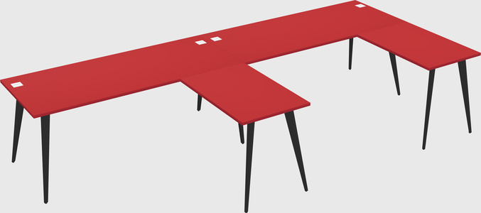 Modern l-shaped office desk