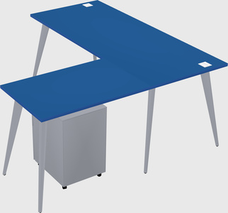 Modern l-shaped office desk