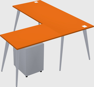 Modern l-shaped office desk