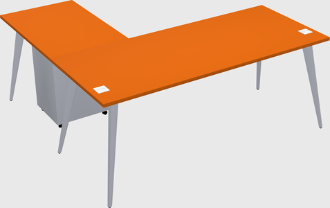 Modern l-shaped office desk