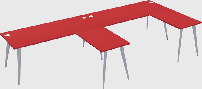 Modern l-shaped office desk