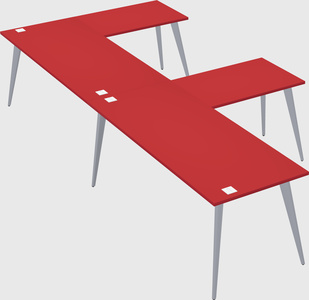 Modern l-shaped office desk