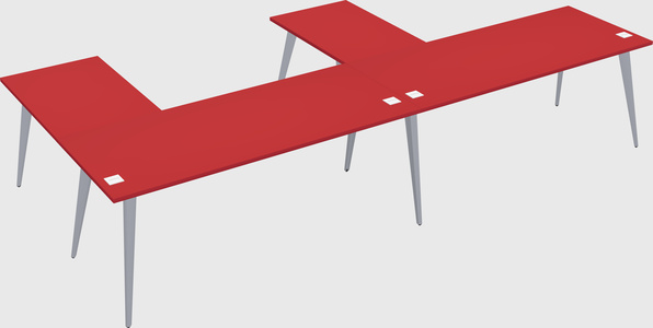 Modern l-shaped office desk