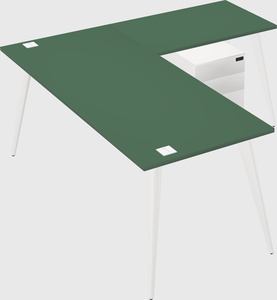 Modern l-shaped office desk
