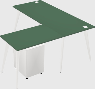 Modern l-shaped office desk