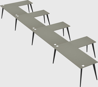 Modern l-shaped office desk