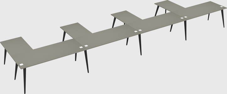 Modern l-shaped office desk