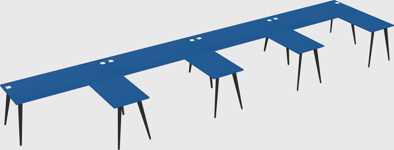 Modern l-shaped office desk