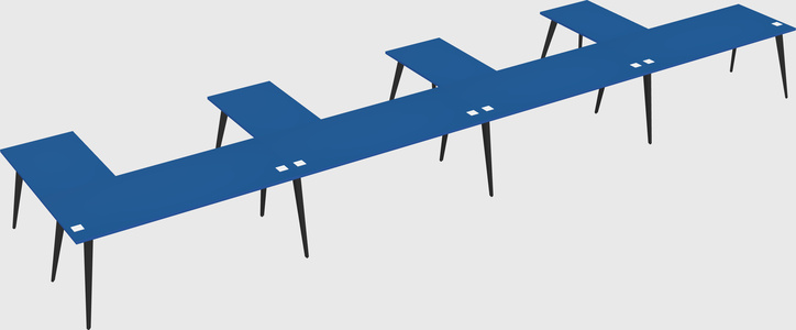 Modern l-shaped office desk