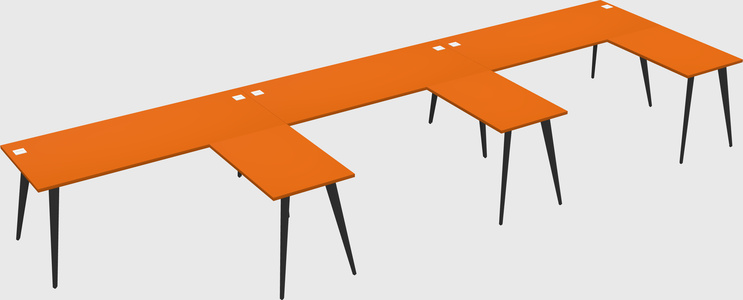 Modern l-shaped office desk