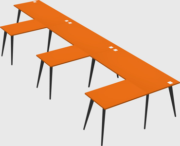 Modern l-shaped office desk