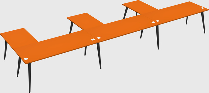 Modern l-shaped office desk