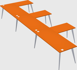 Modern l-shaped office desk