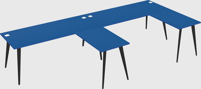 Modern l-shaped office desk