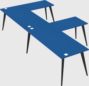 Modern l-shaped office desk