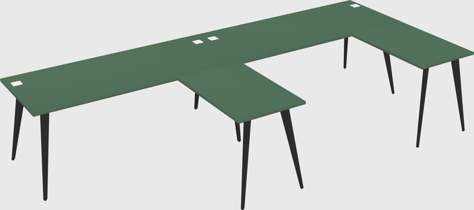 Modern l-shaped office desk