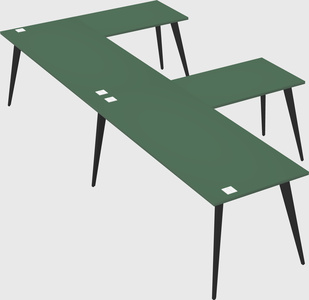 Modern l-shaped office desk