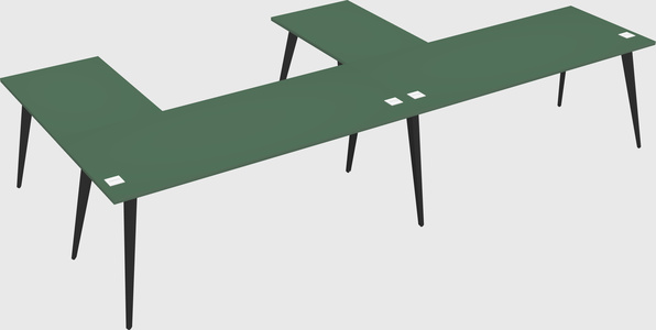 Modern l-shaped office desk