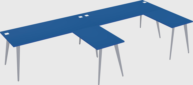 Modern l-shaped office desk
