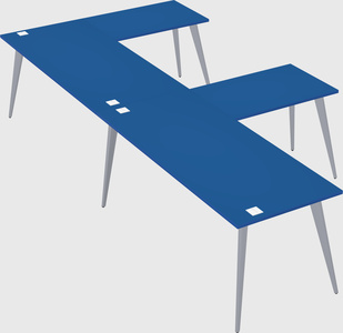 Modern l-shaped office desk