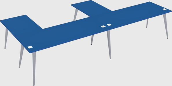 Modern l-shaped office desk