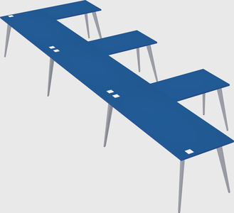 Modern l-shaped office desk