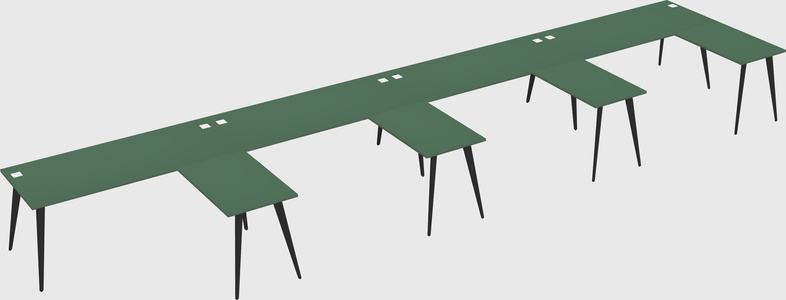 Modern l-shaped office desk