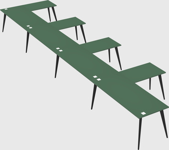 Modern l-shaped office desk