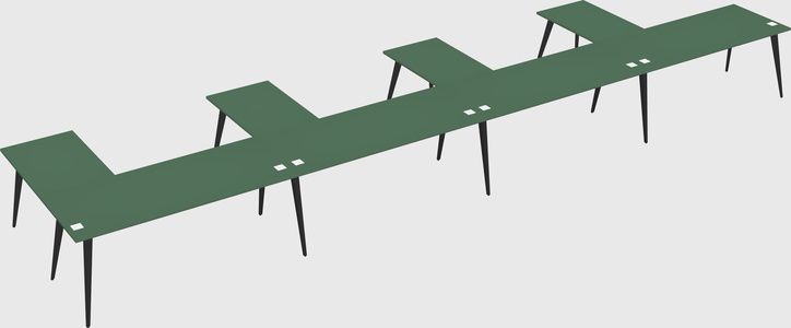 Modern l-shaped office desk