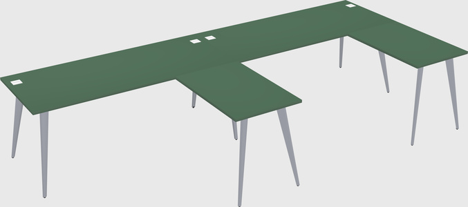 Modern l-shaped office desk