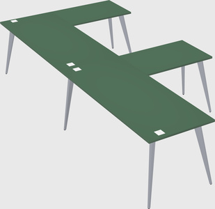 Modern l-shaped office desk
