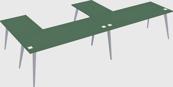 Modern l-shaped office desk