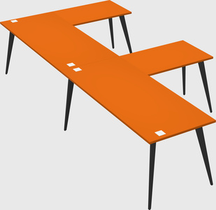 Modern l-shaped office desk