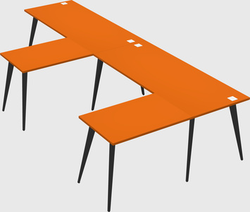Modern l-shaped office desk