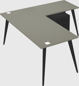Modern l-shaped office desk
