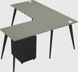 Modern l-shaped office desk