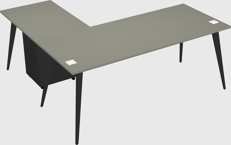 Modern l-shaped office desk