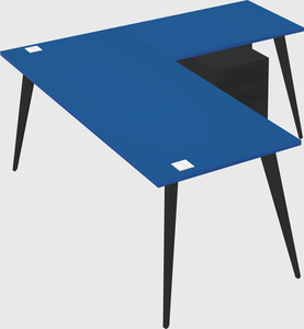 Modern l-shaped office desk