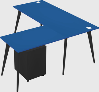 Modern l-shaped office desk