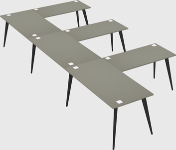 Modern l-shaped office desk