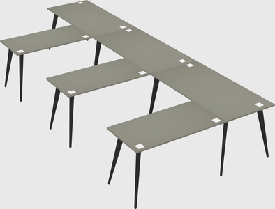 Modern l-shaped office desk