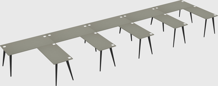 Modern l-shaped office desk
