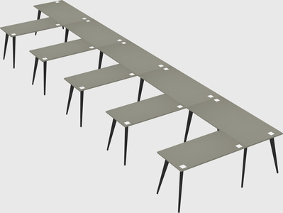 Modern l-shaped office desk