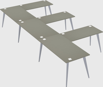 Modern l-shaped office desk