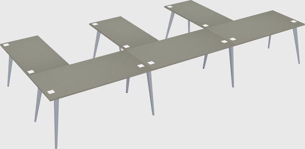 Modern l-shaped office desk