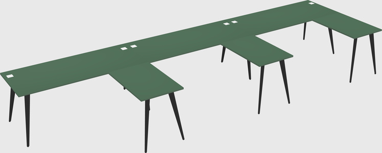 Modern l-shaped office desk