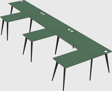 Modern l-shaped office desk