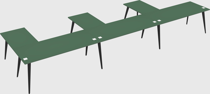 Modern l-shaped office desk